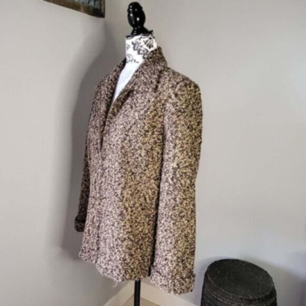 Liz Claiborne Zip Blazer Shearling Jacket Sz 12